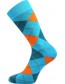 Pánské veselé barevné ponožky Lonka WEAREL 017, tyrkysová