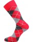 Pánské veselé barevné ponožky Lonka WEAREL 017, červená