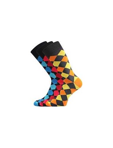 Pánské veselé barevné ponožky Lonka WEAREL 018 - balení 3 páry