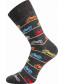Pánské veselé barevné ponožky Lonka HARRY, mix A, moto