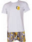 Pánské pyžamo Lonka KOFFING krátké, vzor pivo
