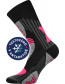 VISION sportovní ponožky VoXX s Merino vlnou Černá - magenta