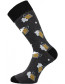 Pánské ponožky Lonka WEBOX 008, vzory piva, tmavě šedá melé