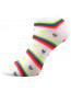 Dámské ponožky Boma Piki 60, vzor srdíčka, barva bílá
