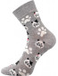 Ponožky Boma Xantipa 59, vzor kočky, barva šedá melé