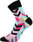Ponožky Boma IVANA 56, geometrické vzory, barva černá