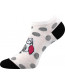Dámské ponožky Boma Piki 62, vzor sovičky, smetanová