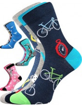 Dětské ponožky Boma 057-21-43 10/X - balení 3 páry v barevném mixu