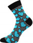 Ponožky Boma IVANA 59, srdíčka v barvě tyrkysové