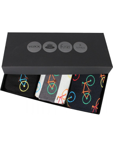 Pánské ponožky Lonka WEBOX 012 - balení 3 různé páry v krabičce
