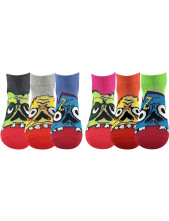 Dětské ponožky Boma ZOMBÍK - balení 3 páry v barevném mixu