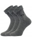 Ovečkana teplé ponožky Boma - tmavě šedá melé