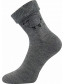 Ovečkana teplé ponožky Boma - tmavě šedá melé