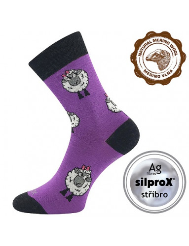 ponožky Vlněnka fialová