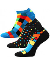 Kotníčkové barevné ponožky Lonka WEEP - balení 3 páry
