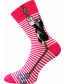 Veselé ponožky Krtek a kotva - Boma KR 111, magenta