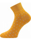 Ponožky Boma JANA 43A, puntíky, hořčicová