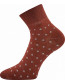 Ponožky Boma JANA 43A, puntíky, oříšková