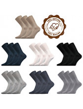 ZDRAVAN 100% bavlněné ponožky Lonka - balení 3 páry i nadměrné velikosti