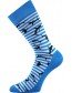 WEAREL 011 společenské ponožky Lonka, žraloci a proužky, modrá