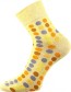 Ponožky Boma IVANA, žlutá s puntíky