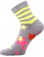 Ponožky Boma JANA Mix 45, šedá, hvězdy a pruhy