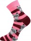 Ponožky Boma Xantipa Mix 47, kočky na růžové