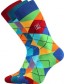 DIKARUS káro mix A společenské ponožky Lonka - balení 3 páry v barevném mixu